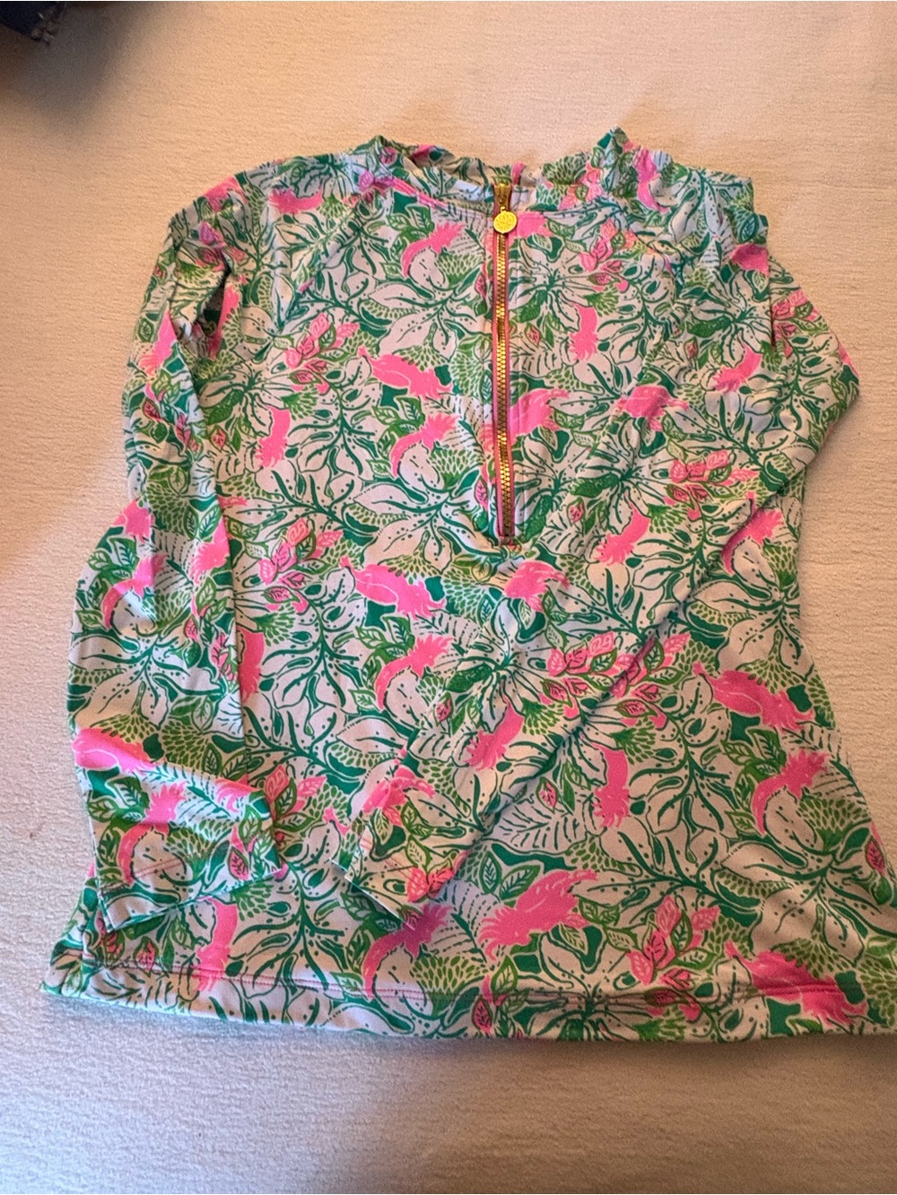 Lilly Pulitzer Pink & Green Floral Bikini, Sunguard & Swim Skirt. Mix and Match - Picture 2 of 5